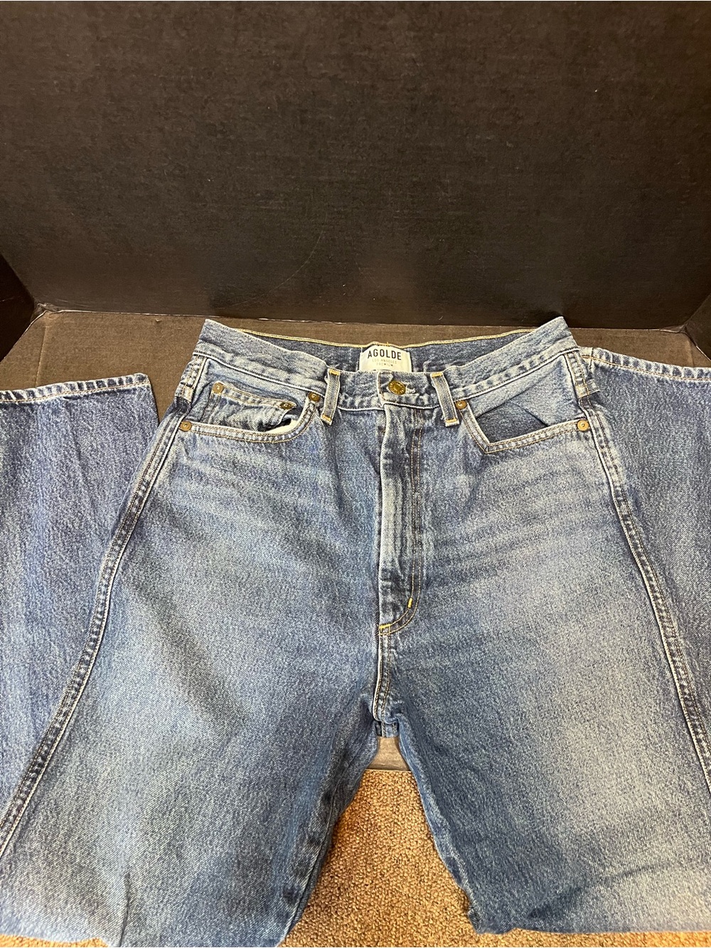 AGOLDE Pinch Waist High Rise Kick Jeans Size 28‎ light Wash Blue pants subdued